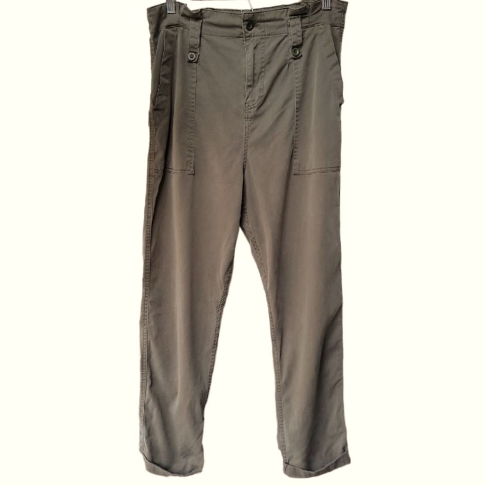 Topshop Paperbag Waist Utility Trousers Size 8